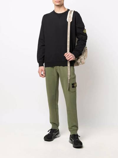 Stone Island logo patch sweatshirt outlook