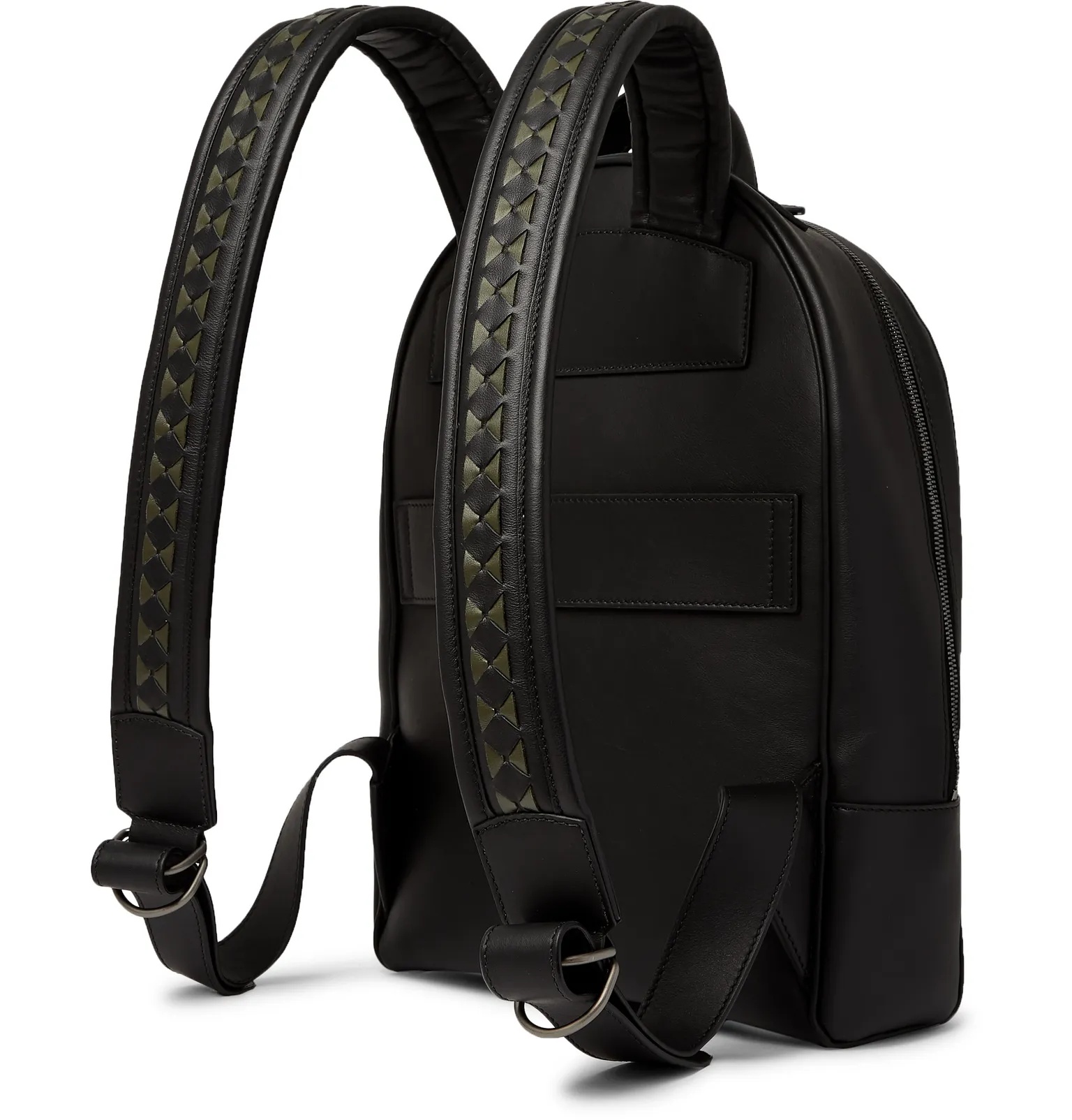 Compact Mosaico Woven Leather Backpack - 4