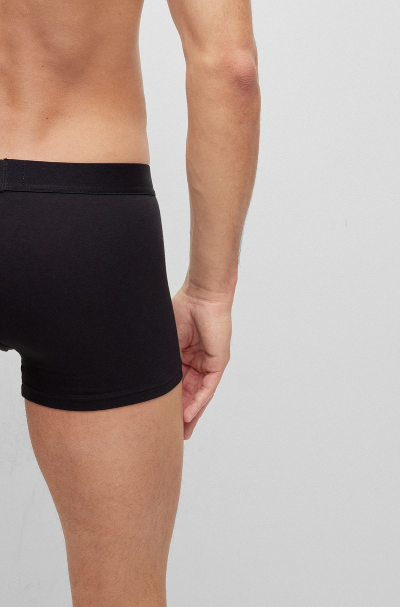TWO-PACK OF STRETCH-COTTON TRUNKS WITH LOGO WAISTBANDS 5
