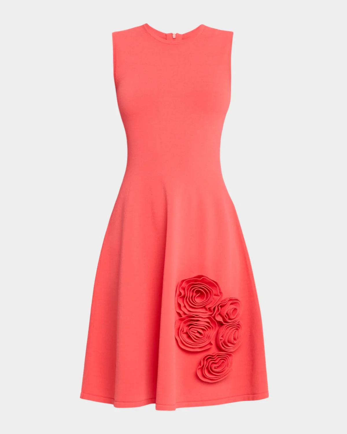 Rose Knit Sleeveless A-Line Dress - 1