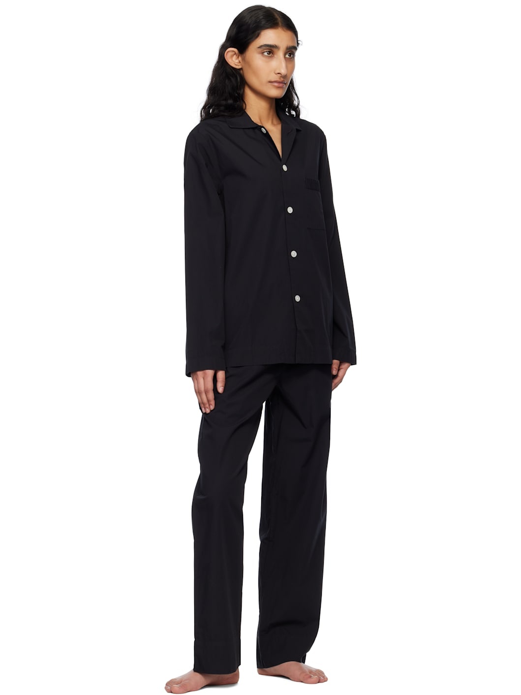 Black Poplin Pyjama Pants - 4