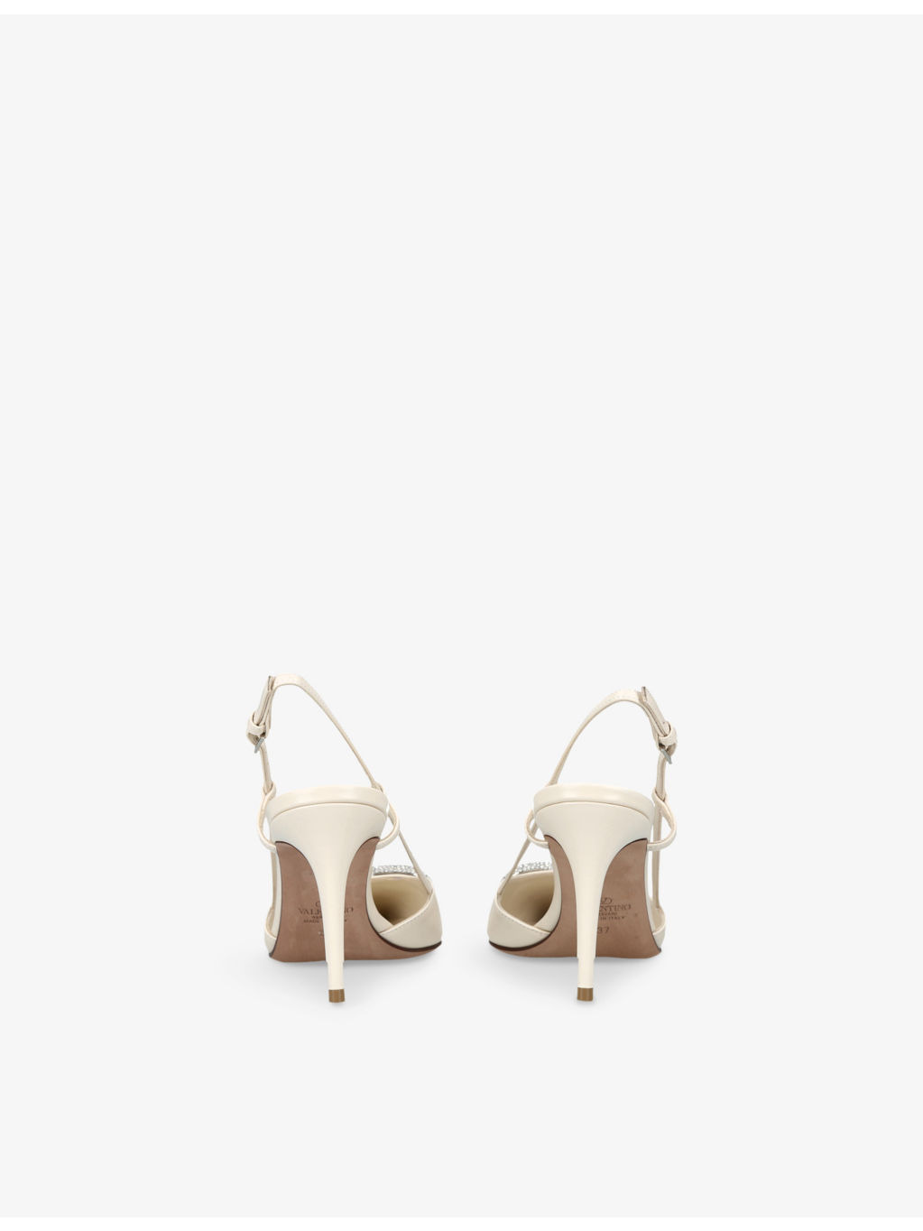 VLogo Signature 80 leather slingback pumps - 4