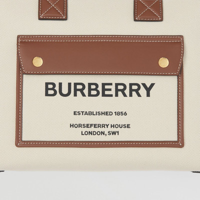 Burberry Small Two-tone Canvas and Leather Freya Tote outlook