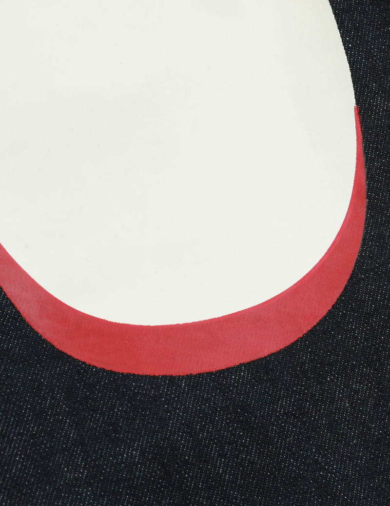 STENCIL SLOGAN AND LAYERED DAICOCK PRINT CARROT-FIT JEANS #2017 8