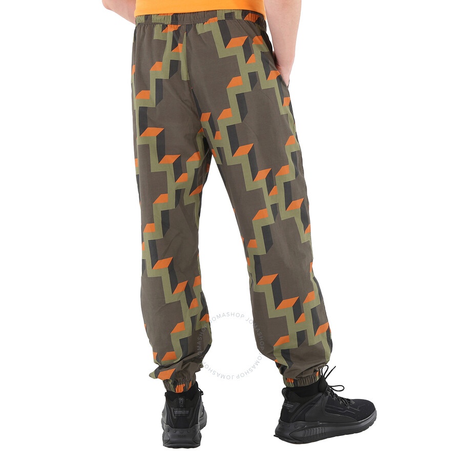 Marcelo Burlon Men's Army Orange Cross Geometric-Print Joggers - 6