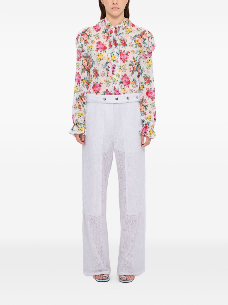 MSGM eyelet-embellishment trousers outlook