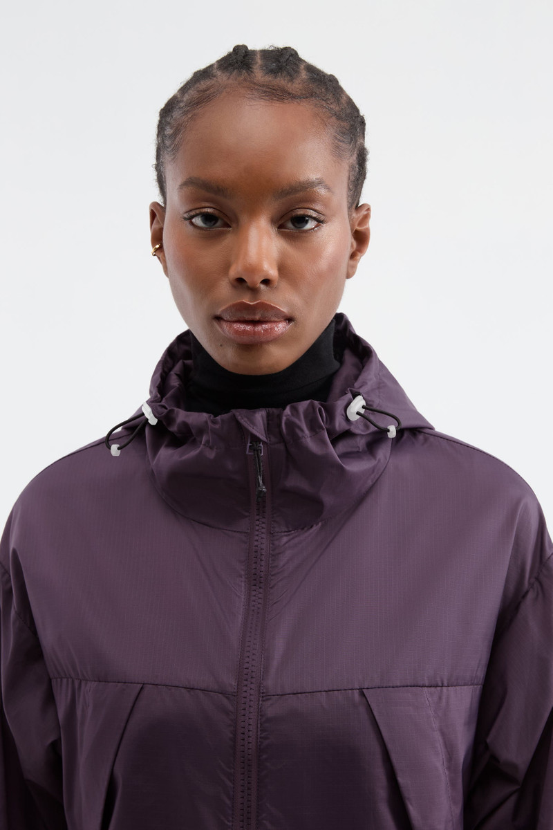 Kanuk Langley Windbreaker with hood in Vintage Purple outlook