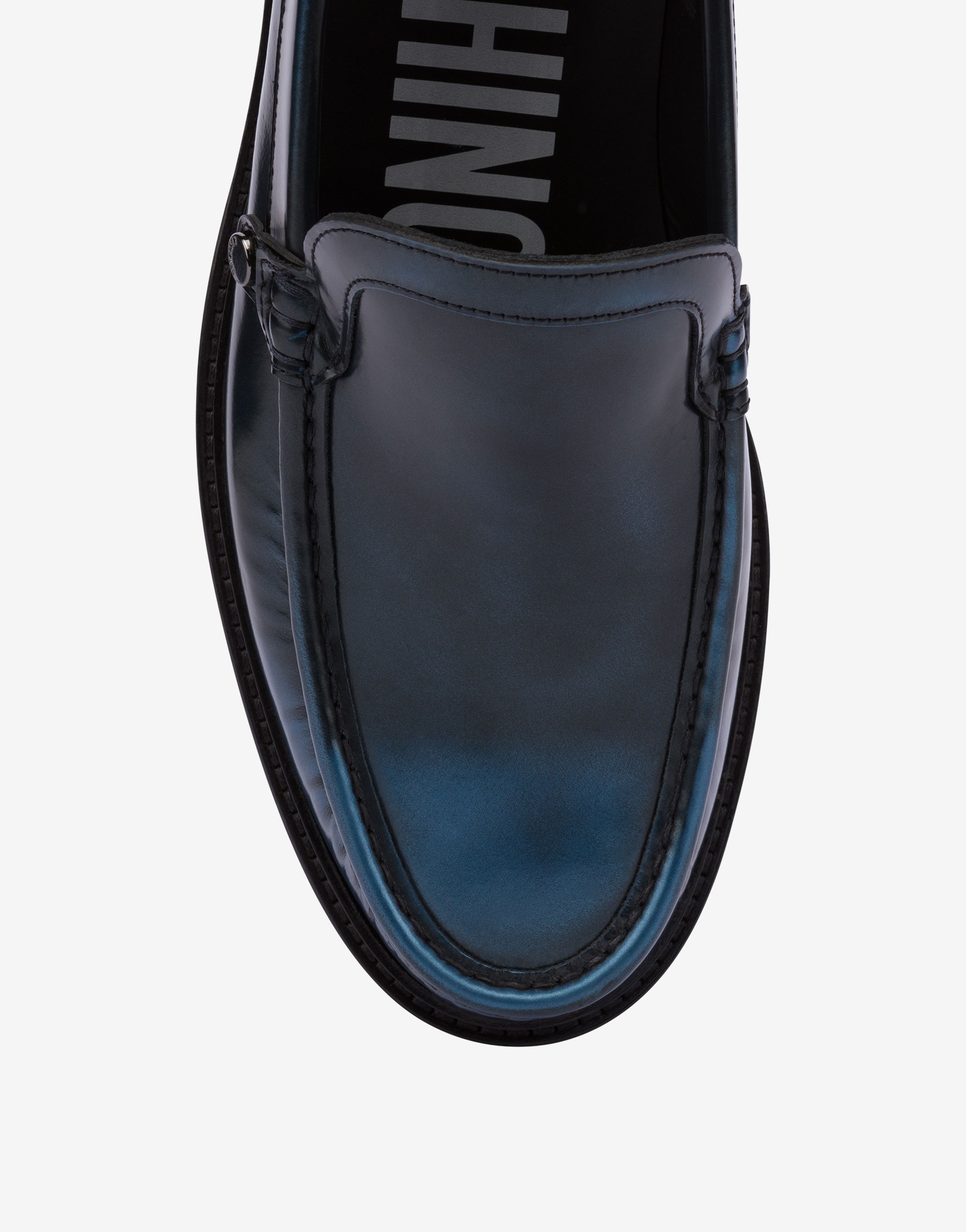 COLLEGE GRADIENT-EFFECT CALFSKIN LOAFERS - 4
