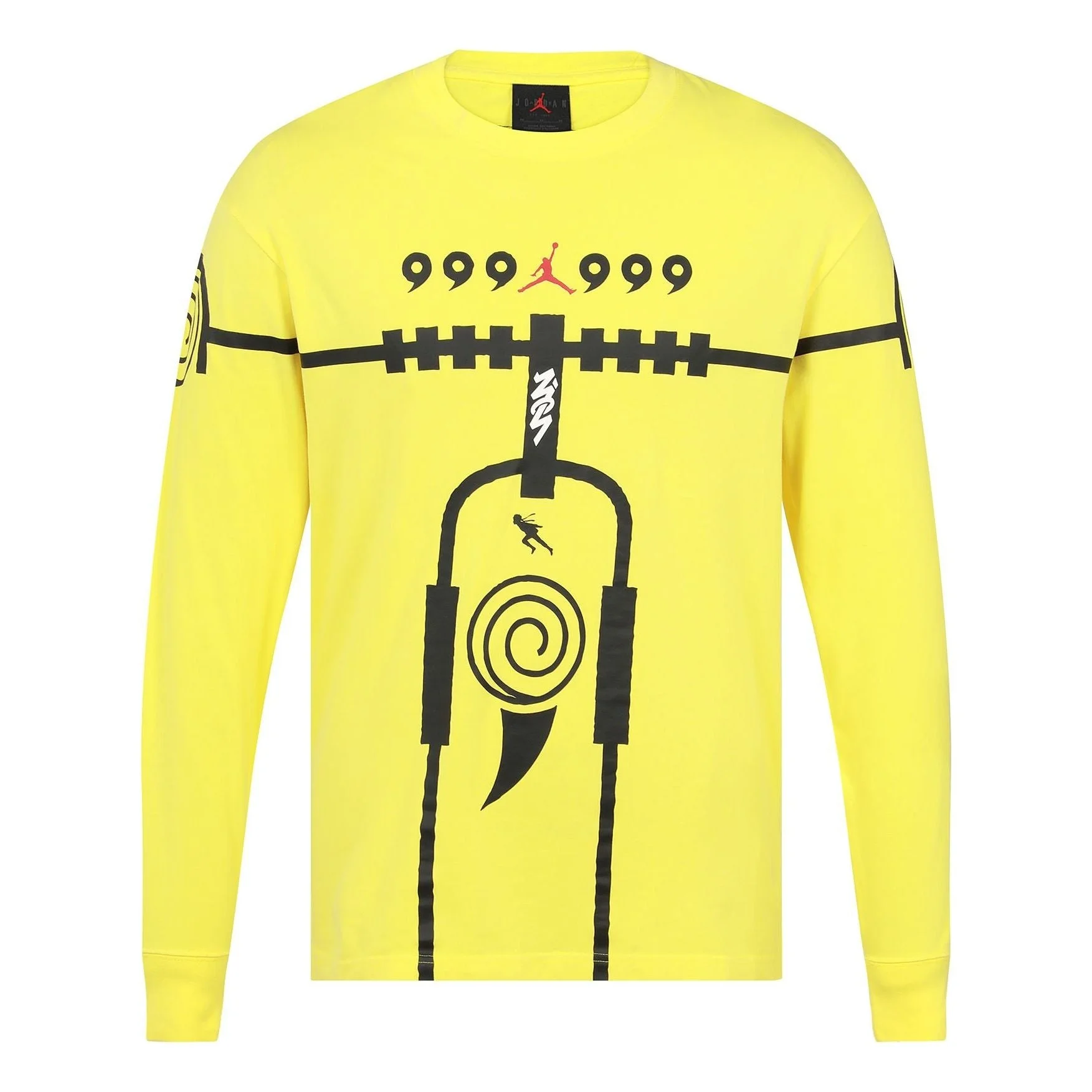 Air Jordan Zion 1 x Naruto Crossover Naruto Uzumaki Round Neck Long Sleeves Yellow DR1445-721 - 1