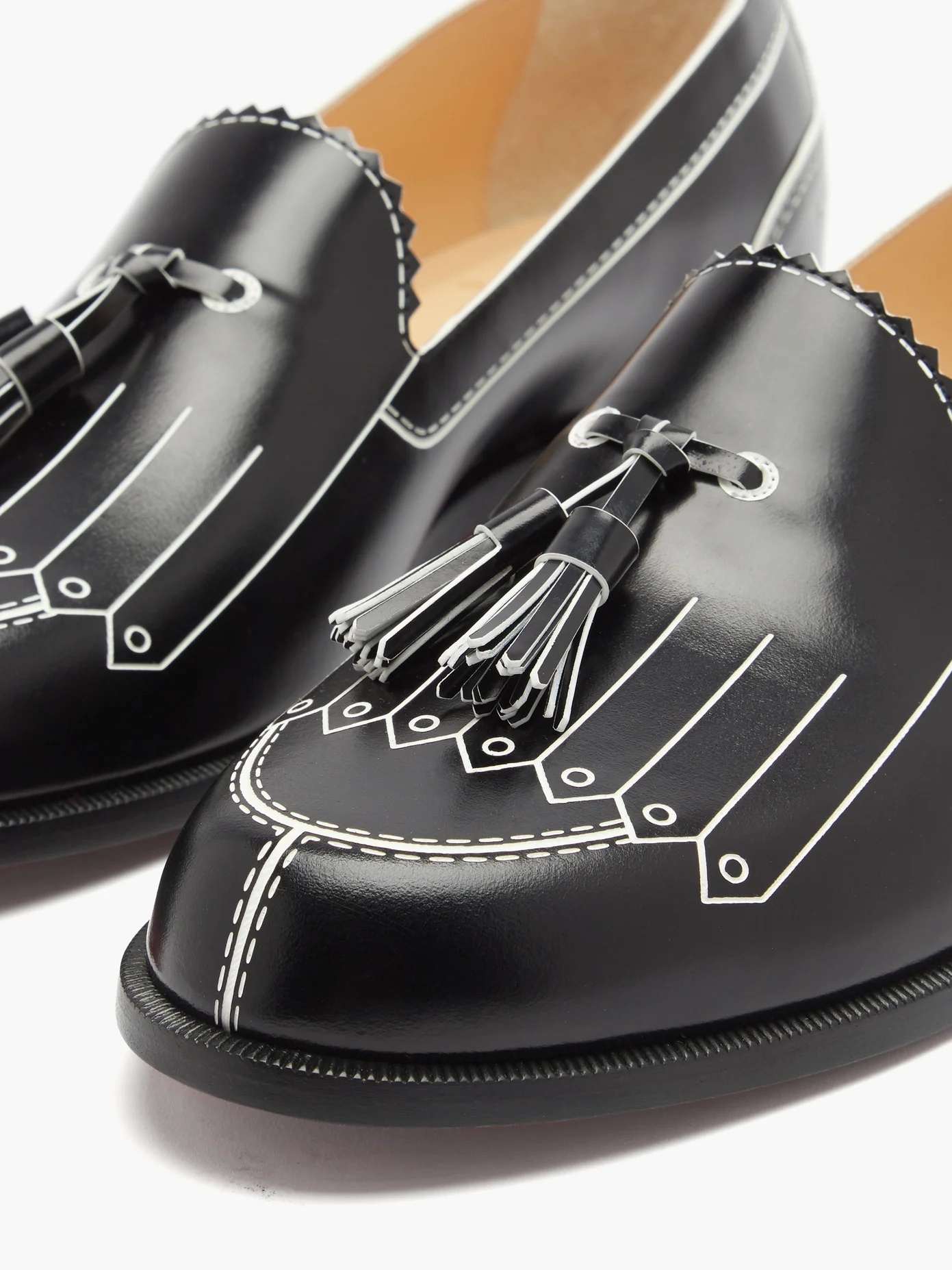 Trompinetta embossed leather loafers - 6