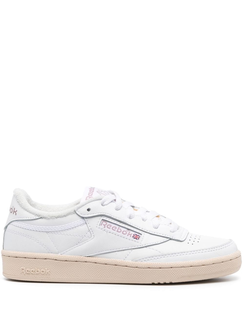 leather low-top sneakers - 1