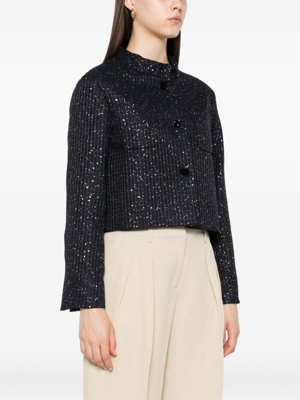 sequin-embellished jacket - 3