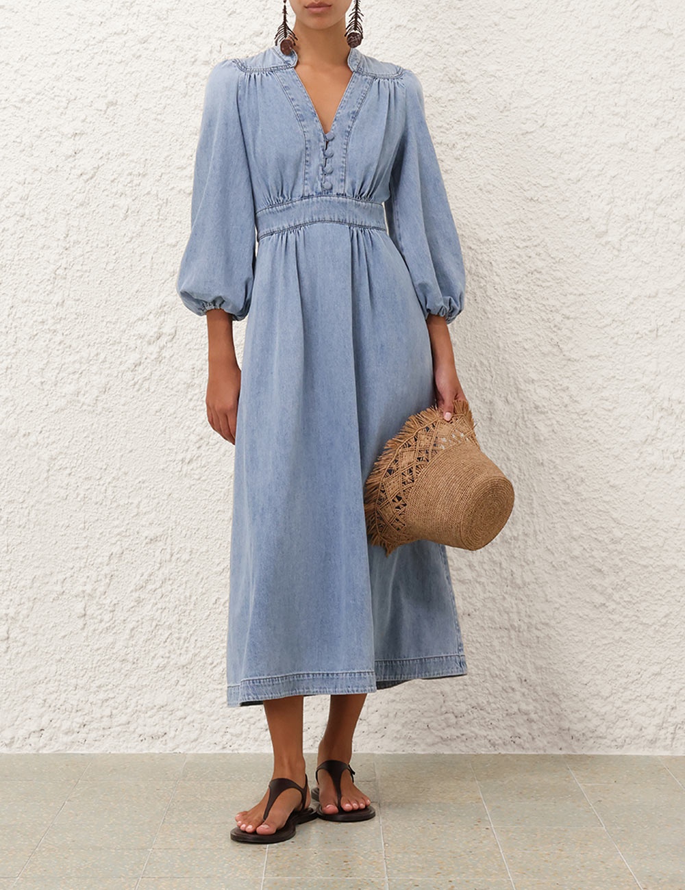 LUCKY DENIM MIDI DRESS - 2