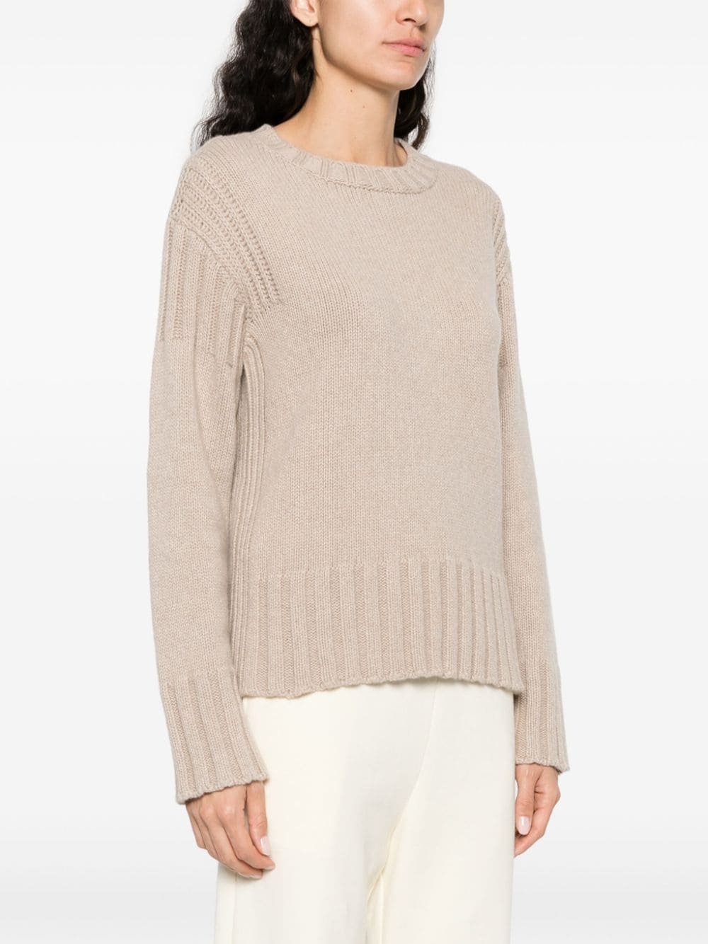 ribbed cashmere jumper - 3