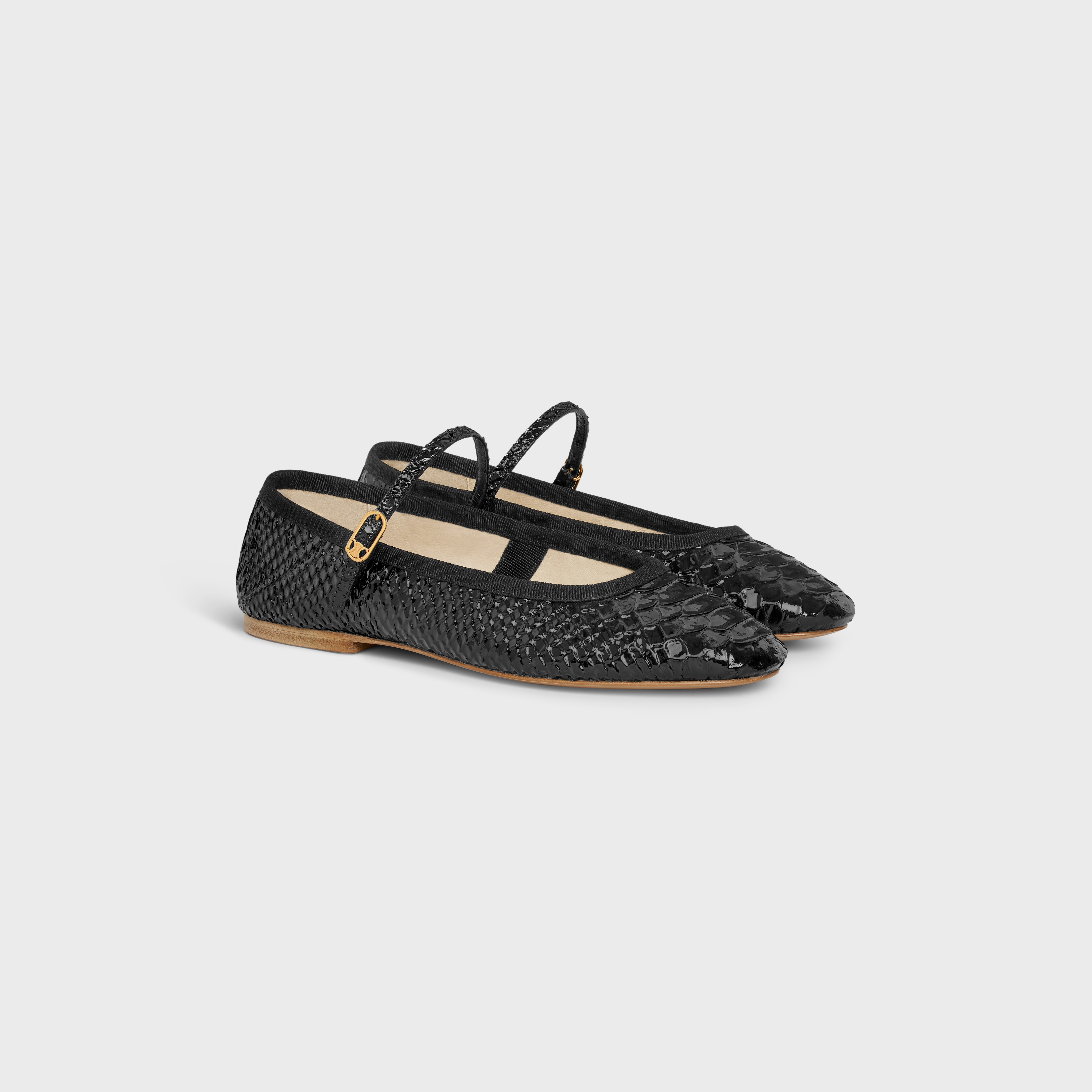 MARY JANE BALLERINA LES BALLERINES CELINE in Python Stamped Calfskin - 2