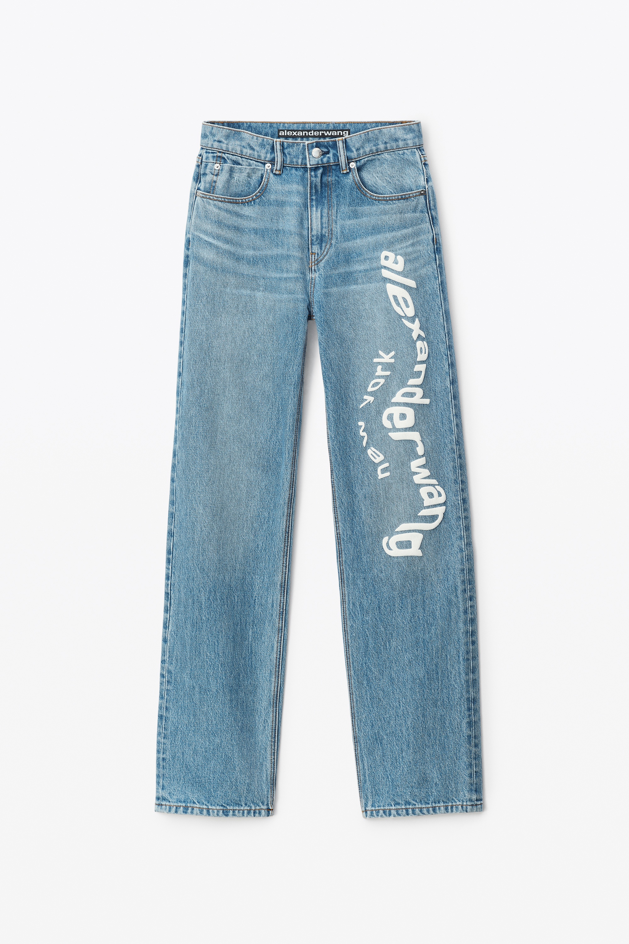 PUFF LOGO EZ - STRAIGHT LEG JEAN IN DENIM - 1