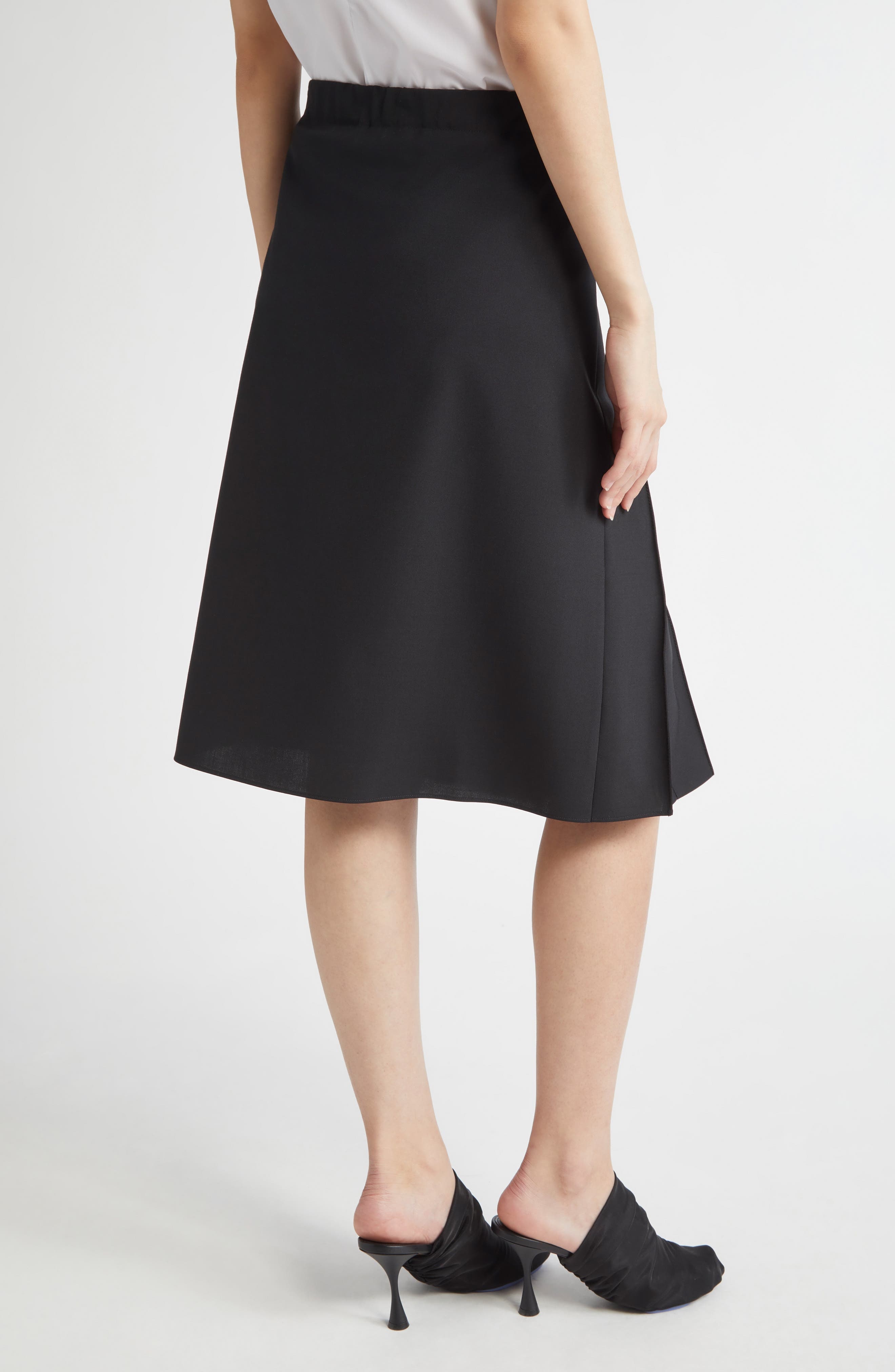 Marni Pleated Front Skirt in Black at Nordstrom - 3