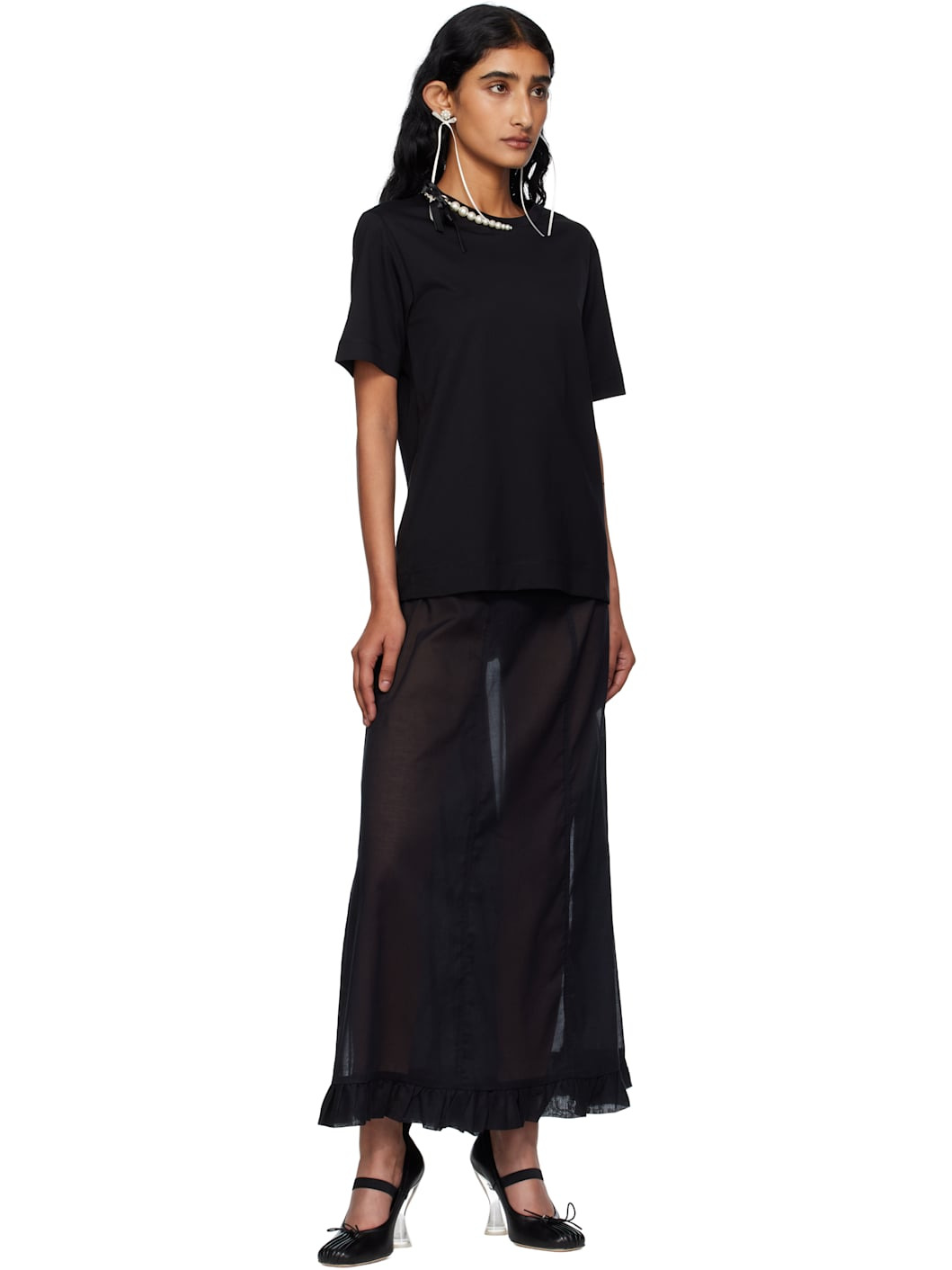 Black Pearl & Chain Boy T-shirt - 4