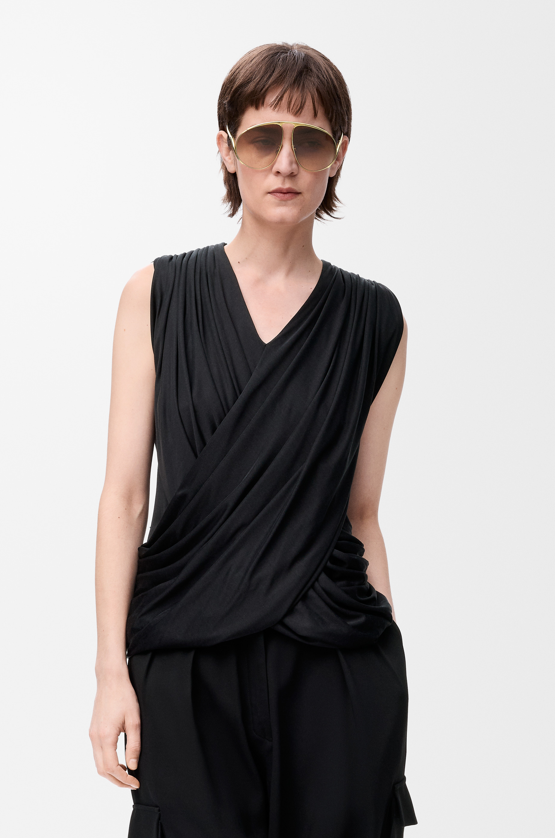 Draped top in silk - 3