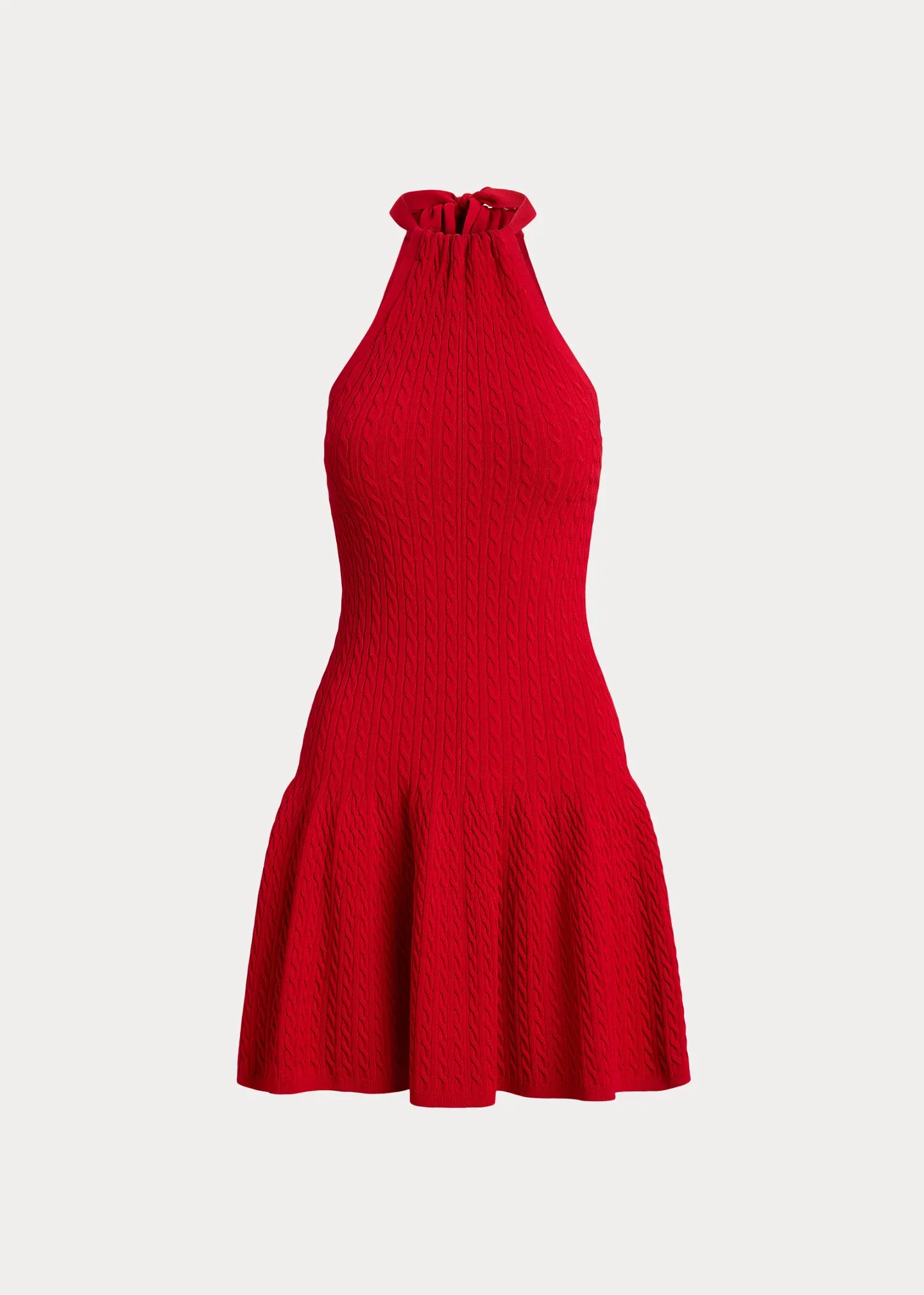 Cable-Knit Halter Dress - 1