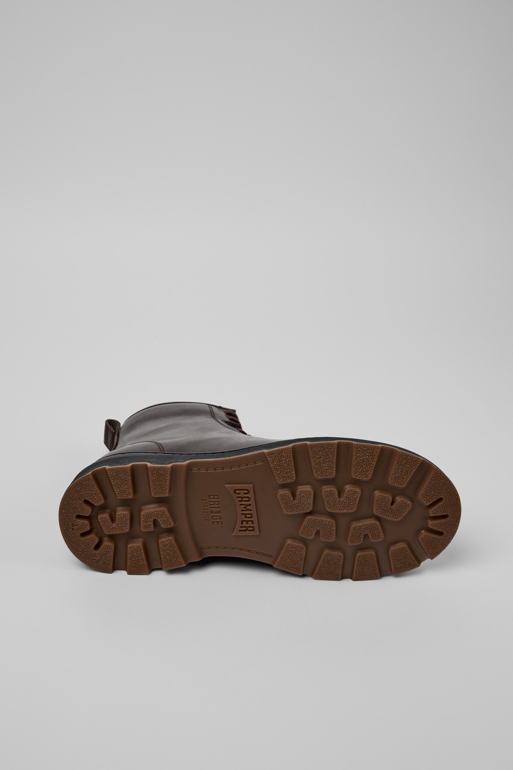 Brown Leather Mid Boots for Men. - 5