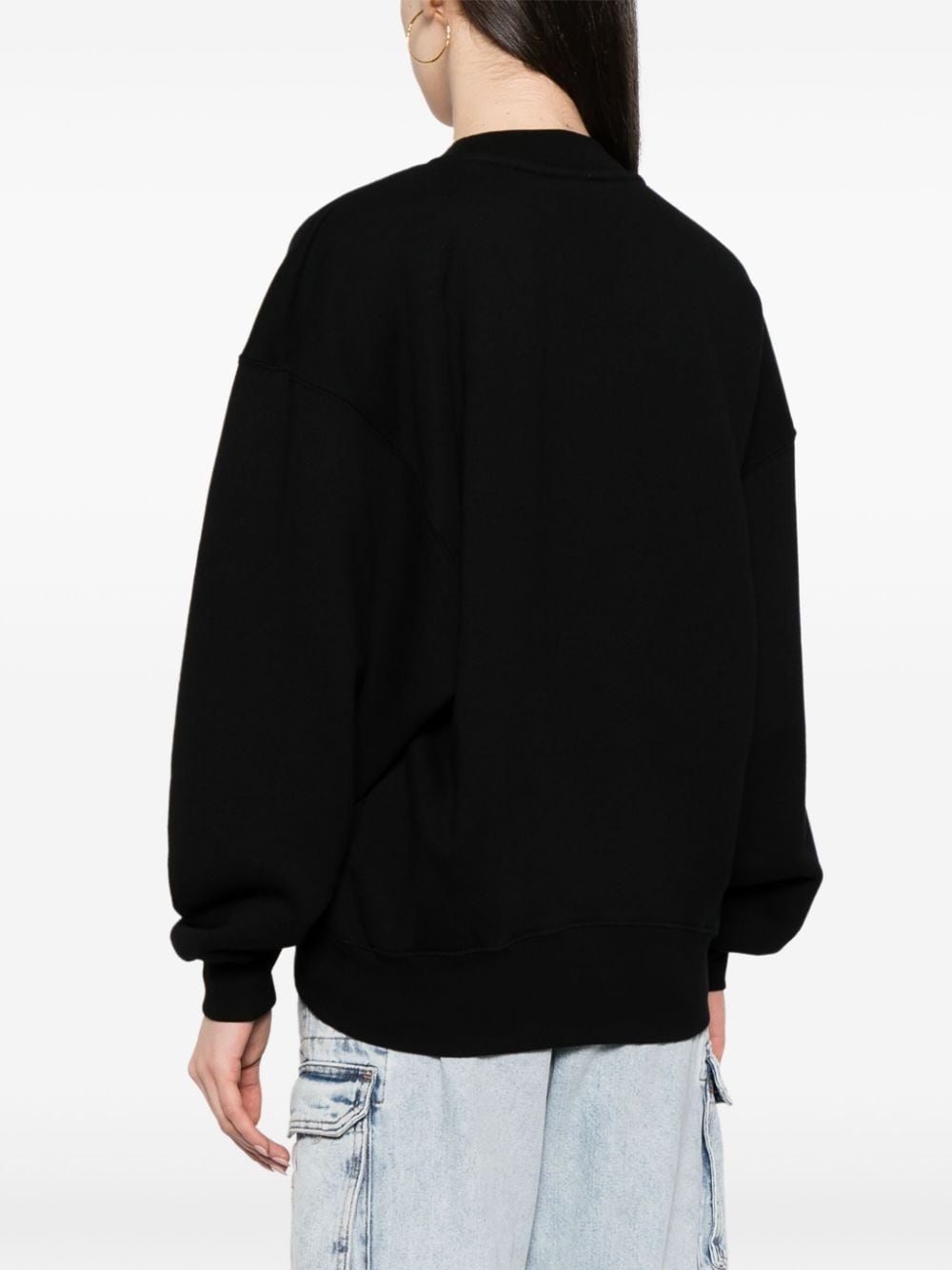initial-appliquÃ© sweatshirt - 4