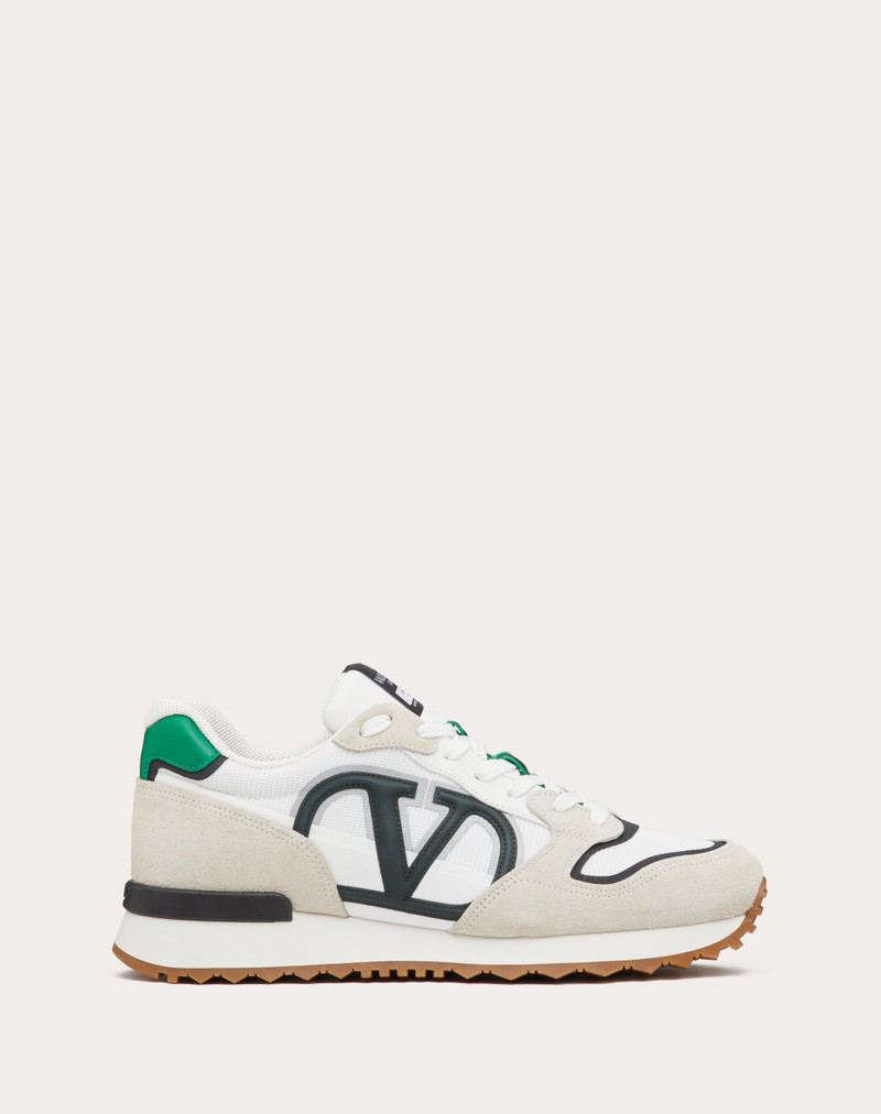 VLOGO PACE LOW-TOP SNEAKER IN SPLIT LEATHER, FABRIC AND CALF LEATHER - 1
