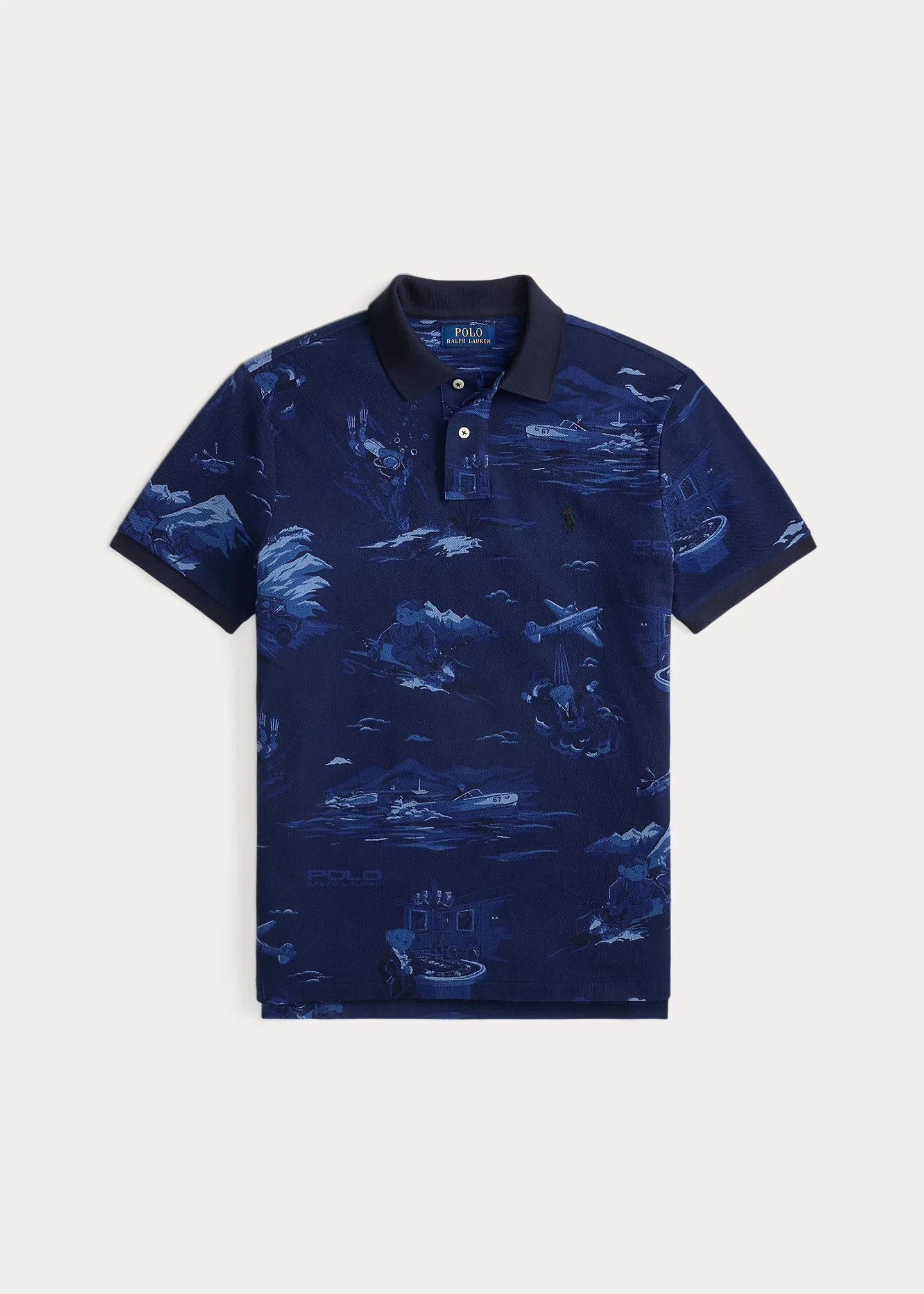 Classic Fit Polo Bear Mesh Polo Shirt - 1