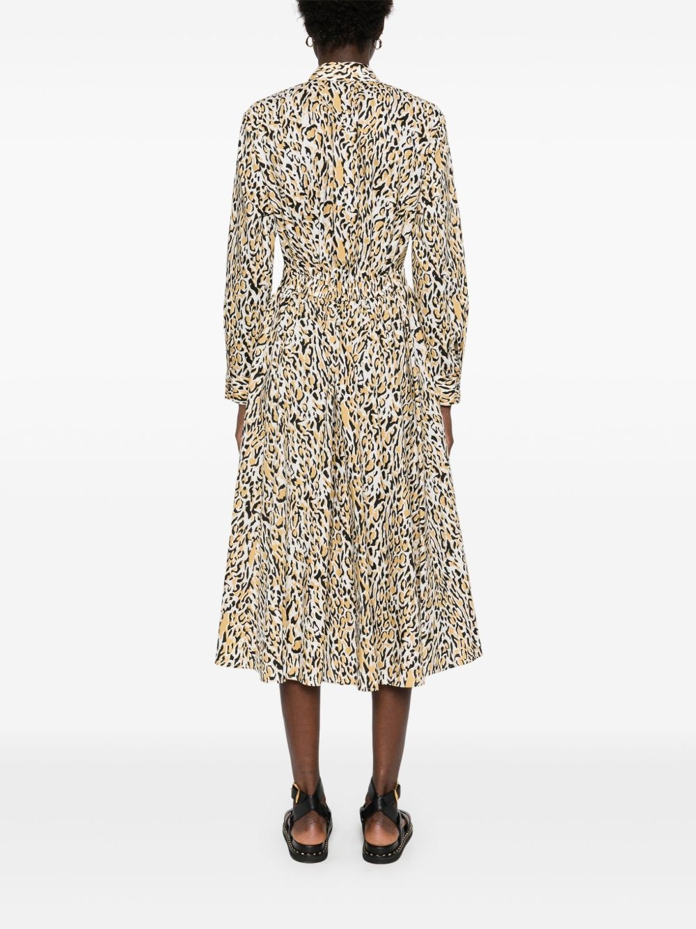 leopard-print midi dress - 4