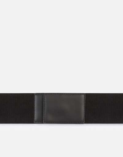 Dolce & Gabbana Stretch band and lux leather belt with DG logo outlook