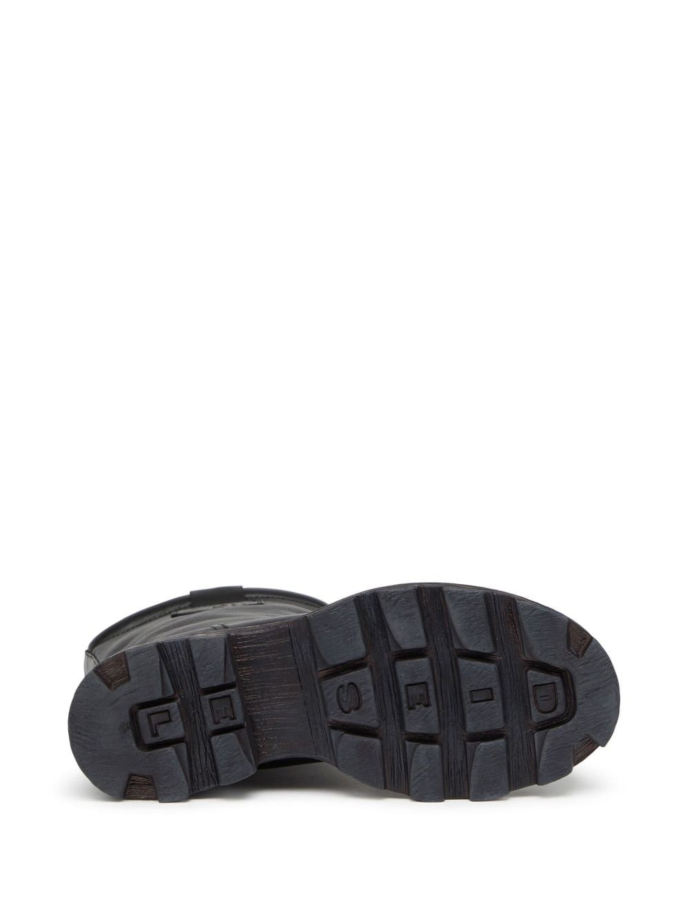 logo-patch leather boots - 5