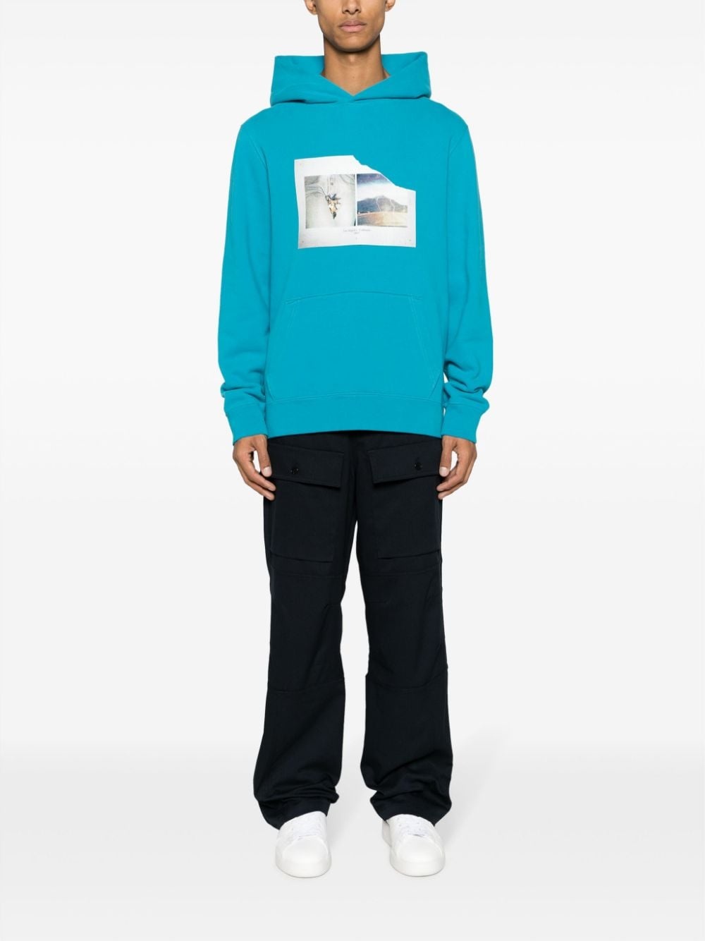 Sanchi photograph-print cotton hoodie - 2