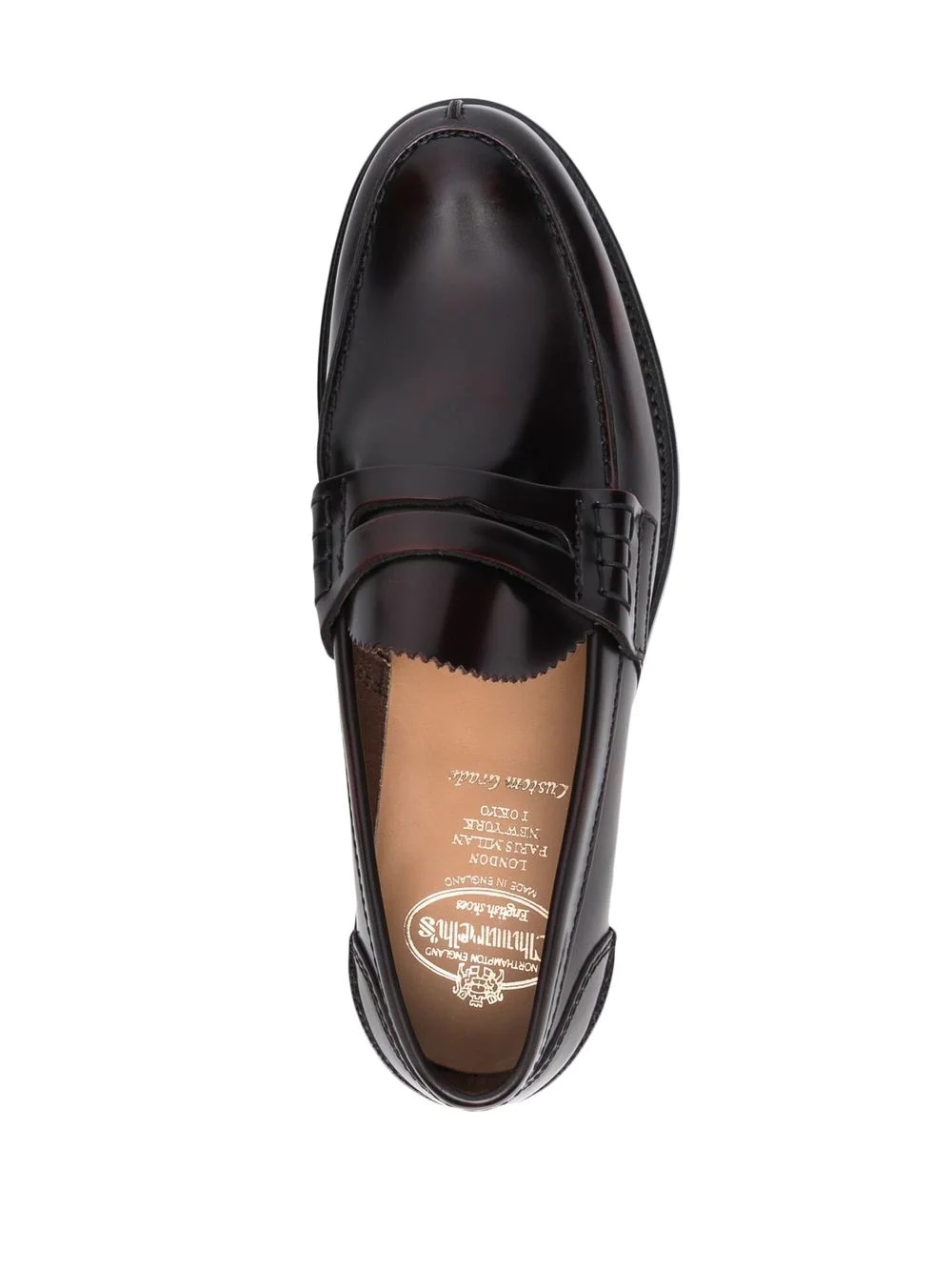 penny-slot leather loafers - 4