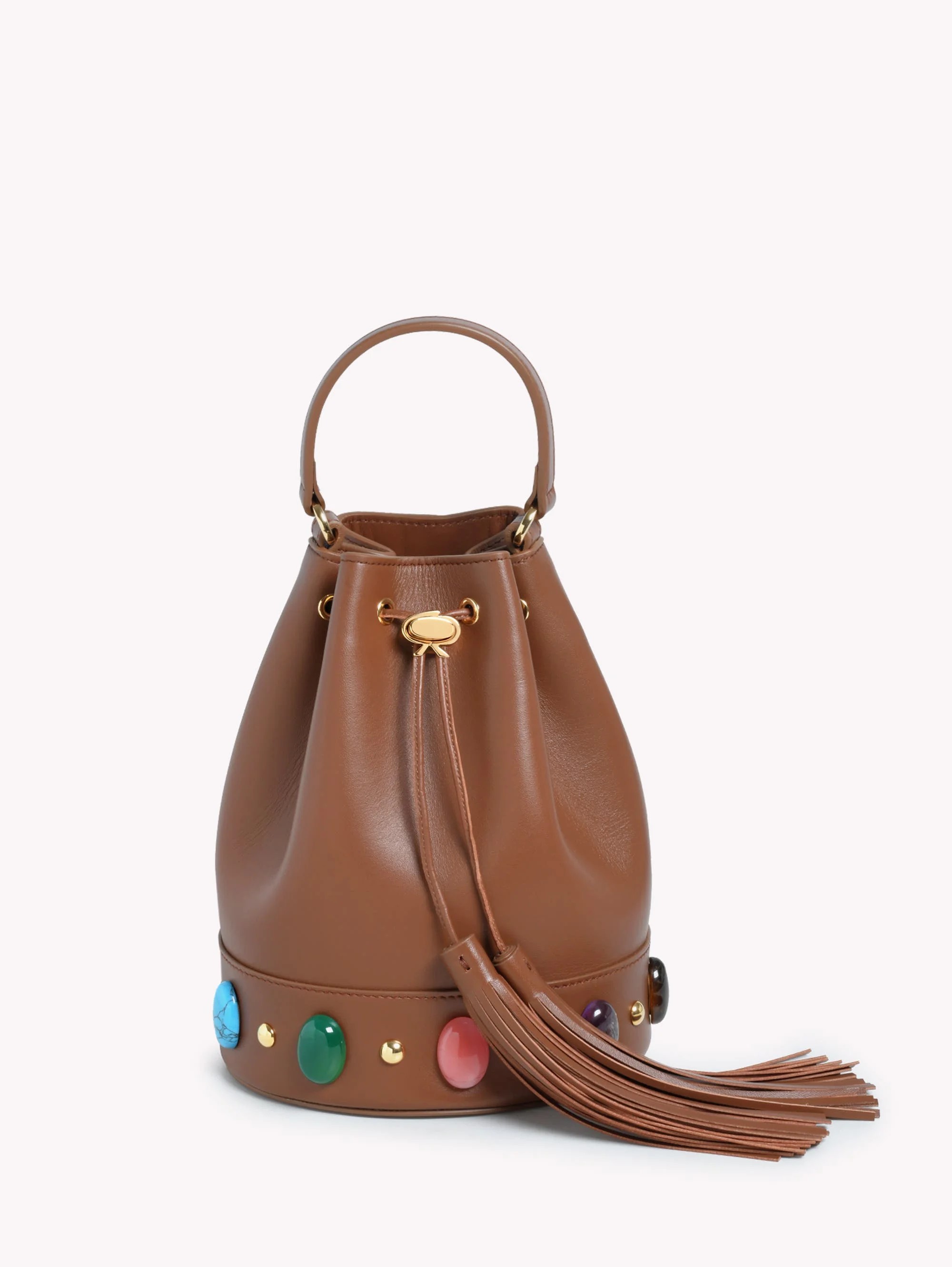 Gianvito Rossi Sienna Shanti Bag in Brown Raffia And Leather at Nordstrom - 1