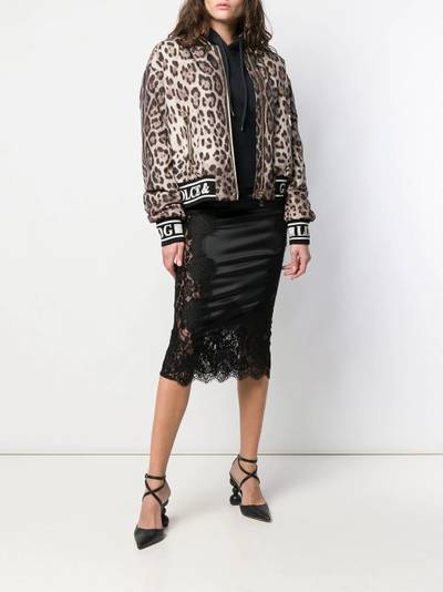 Dolce & Gabbana leopard print bomber jacket outlook