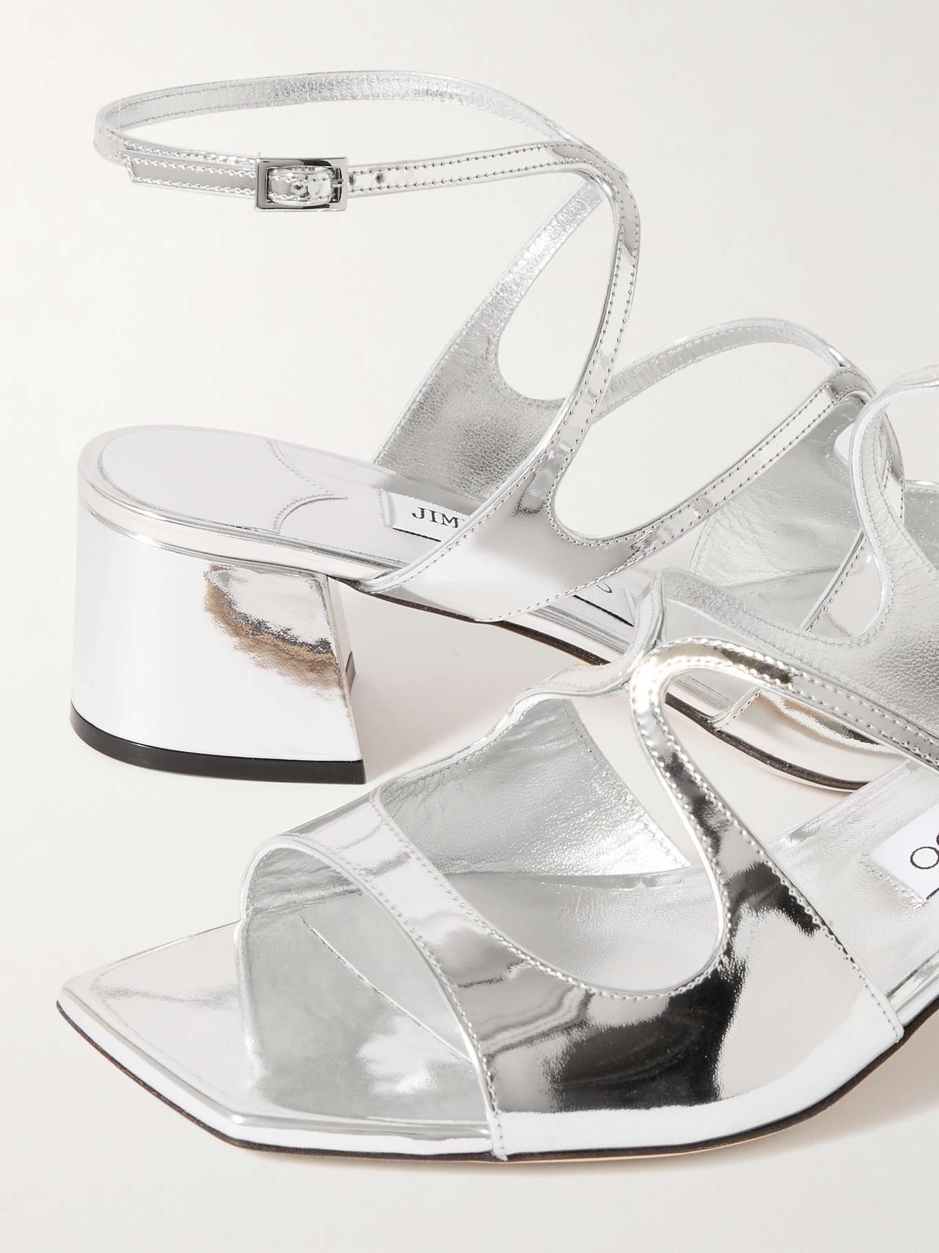 Azila 45 metallic leather sandals Silver - 4