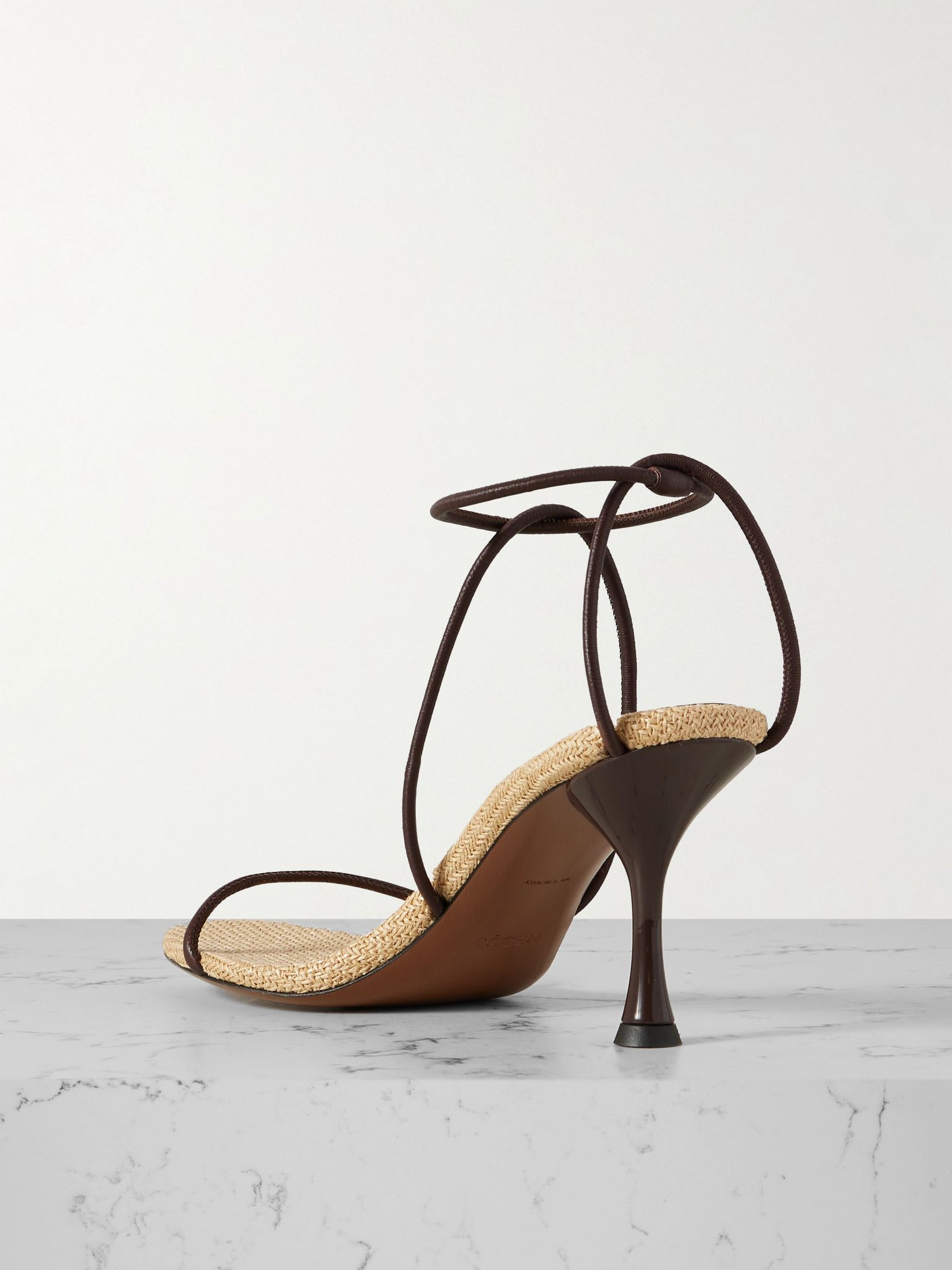 Nenque leather sandals Chocolate - 3