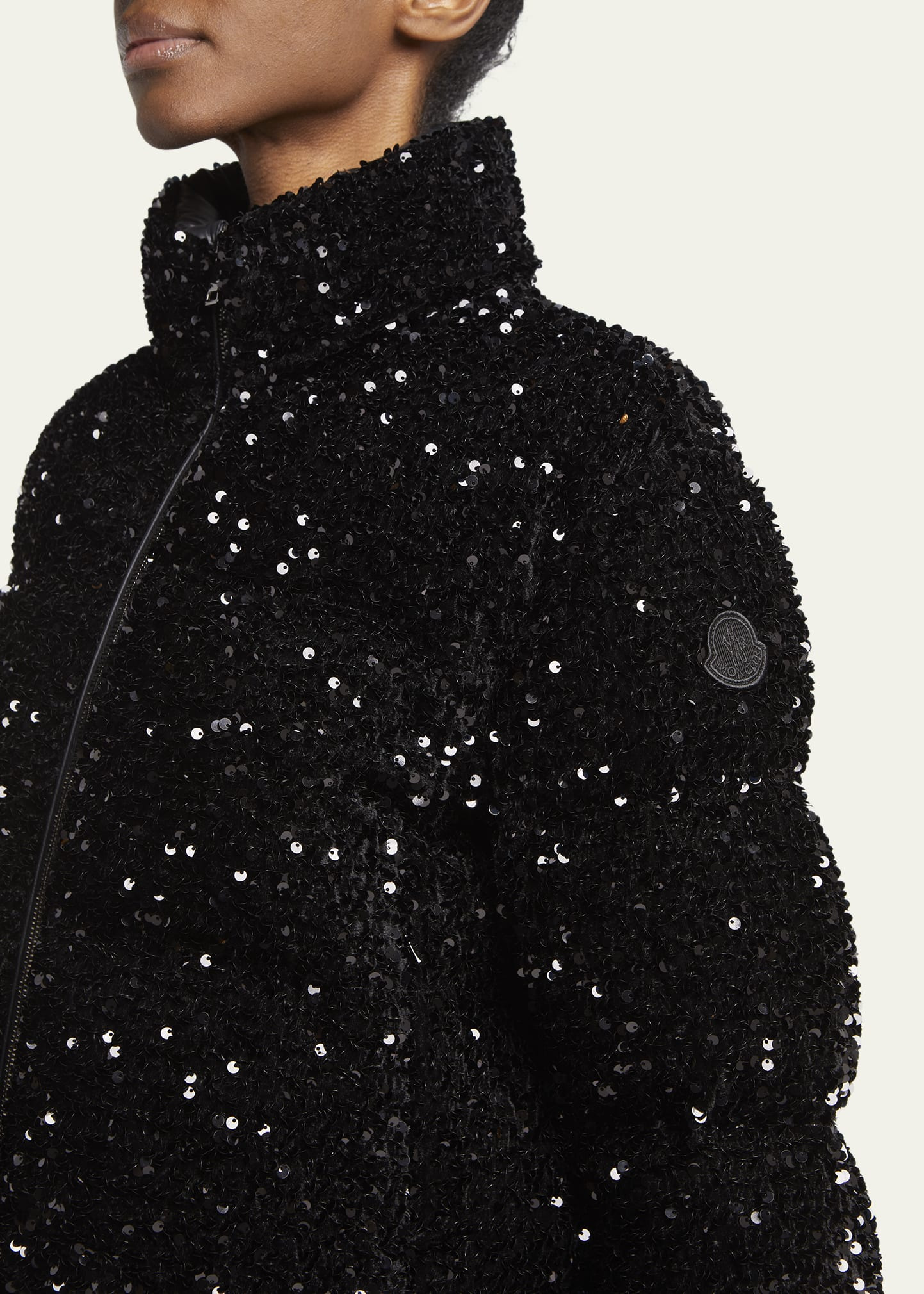 Louvi Sequined Short Down Jacket - 5
