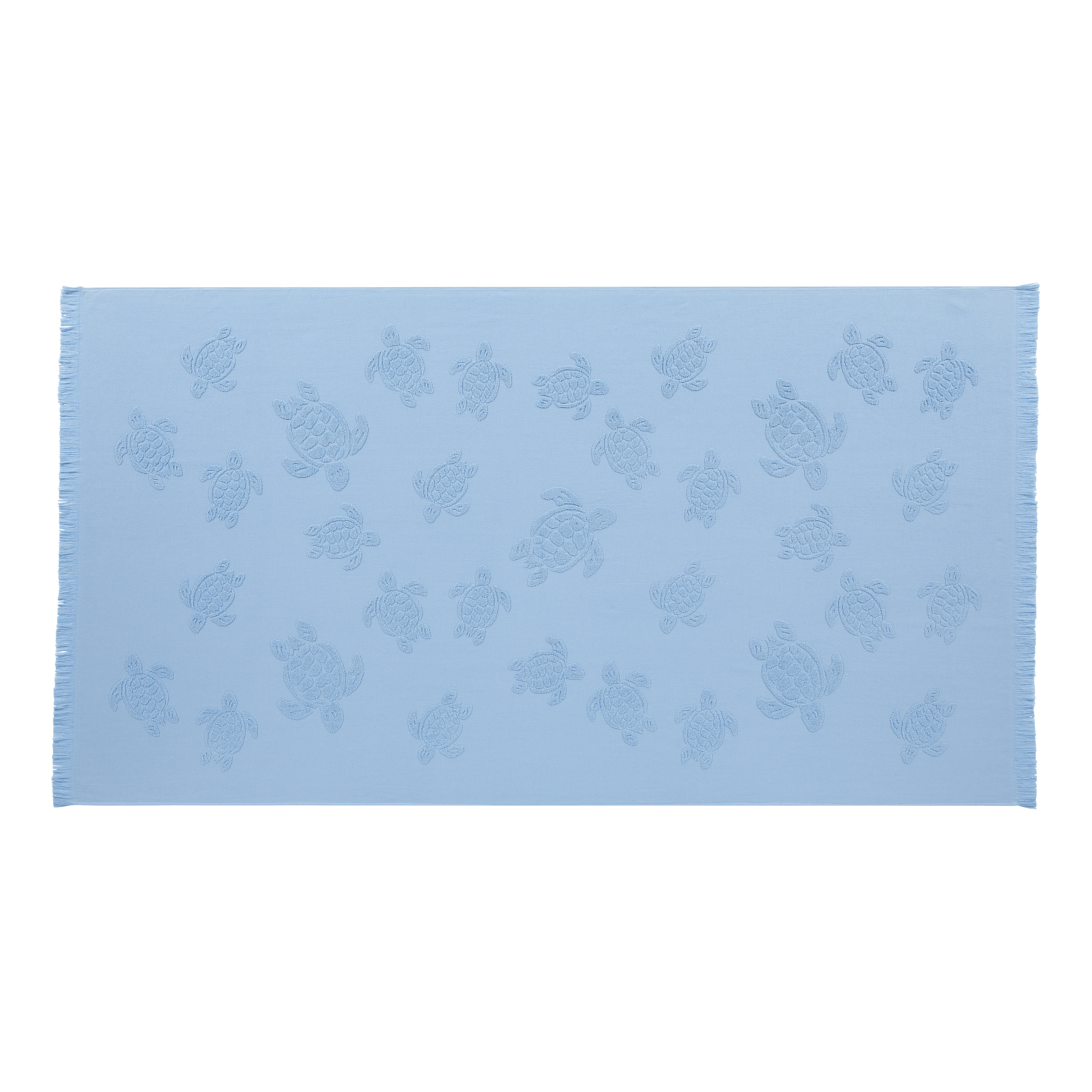 Beach Fouta in Organic Cotton Turtles Jacquard - 1