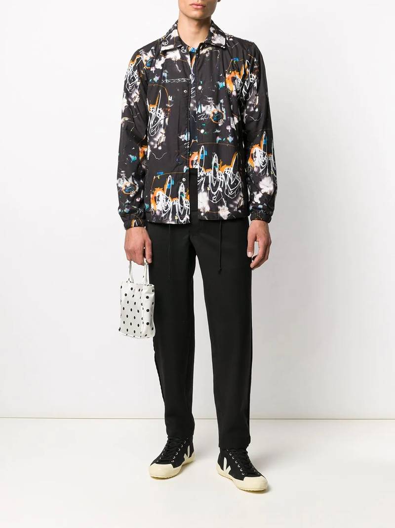 Comme des Garçons SHIRT abstract print shirt jacket outlook