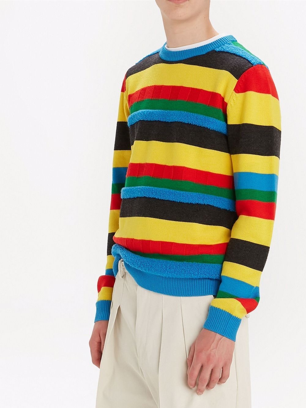 contrast-stripe jumper - 5