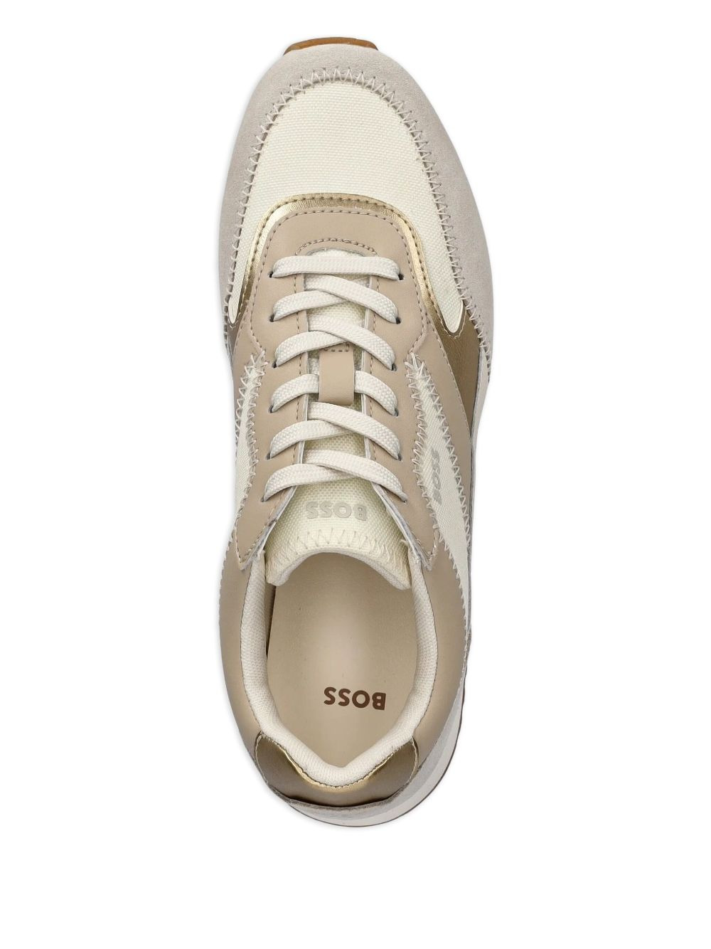 suede-leather panel sneakers - 2
