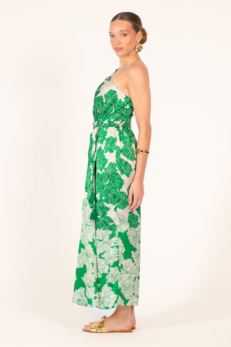 Long Dress Fanny - Green Flower Bunch 4