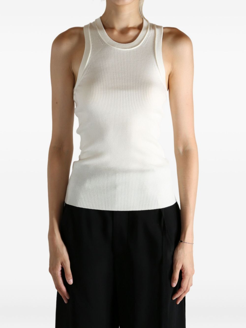 ribbed racer-back tank top - 2