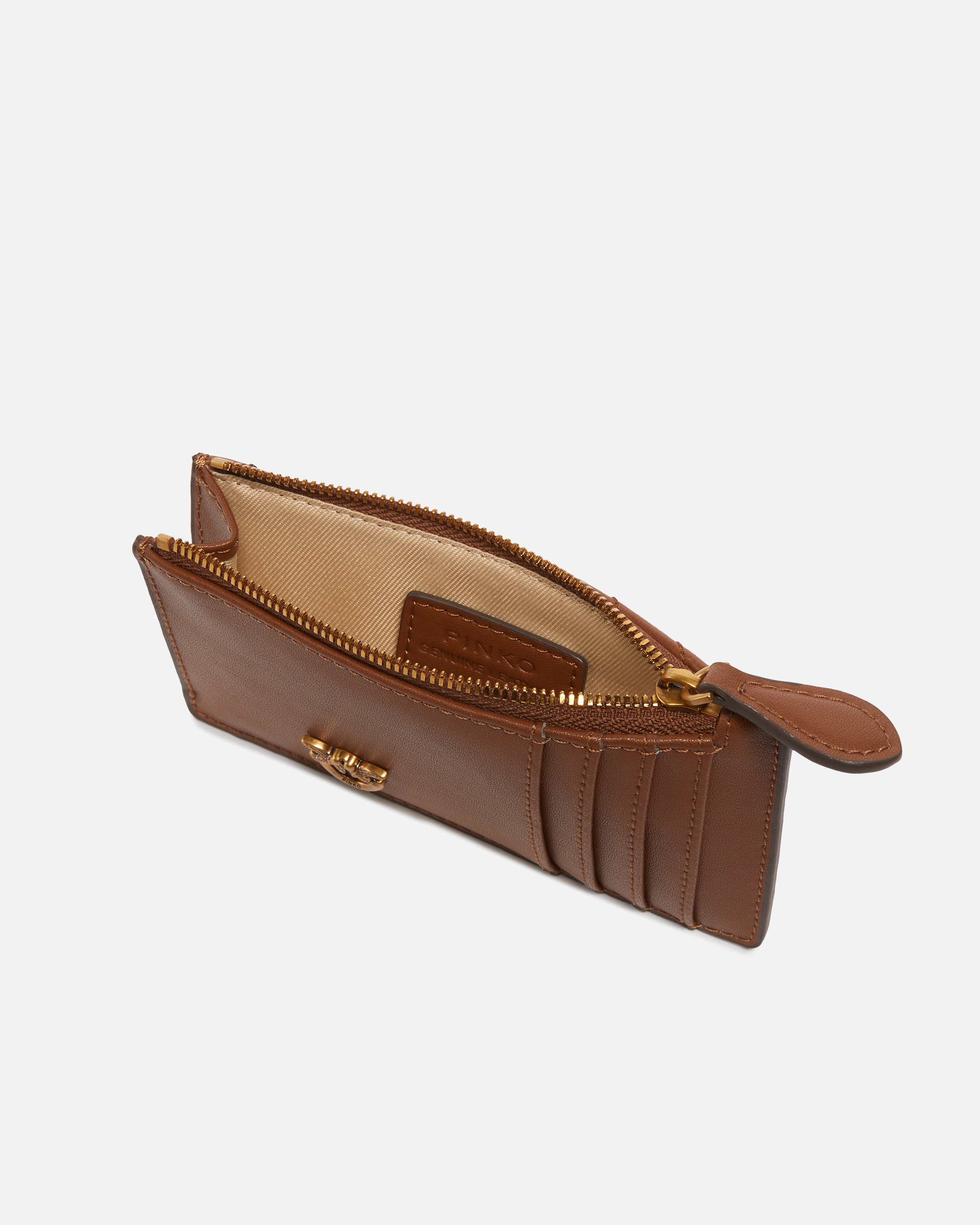 NAPPA LEATHER CARD HOLDER WITH CHEVRON WORKMANSHIP - 3