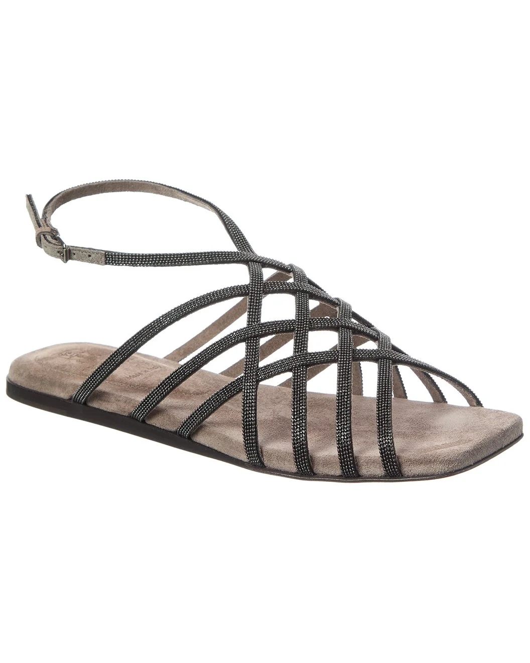 Brunello Cucinelli Monile Suede Sandal - 1