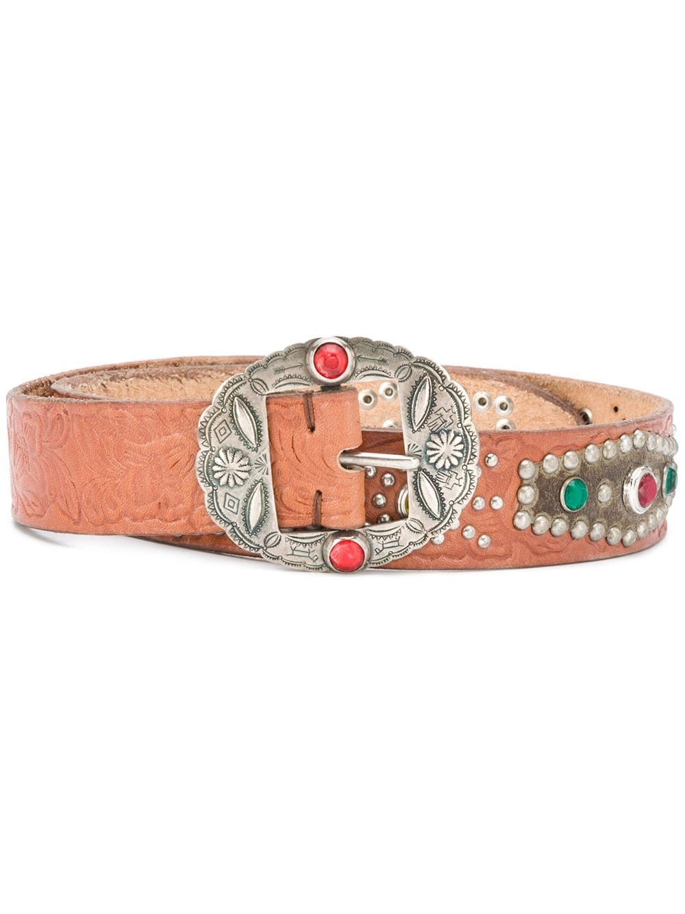 studded floral belt - 1