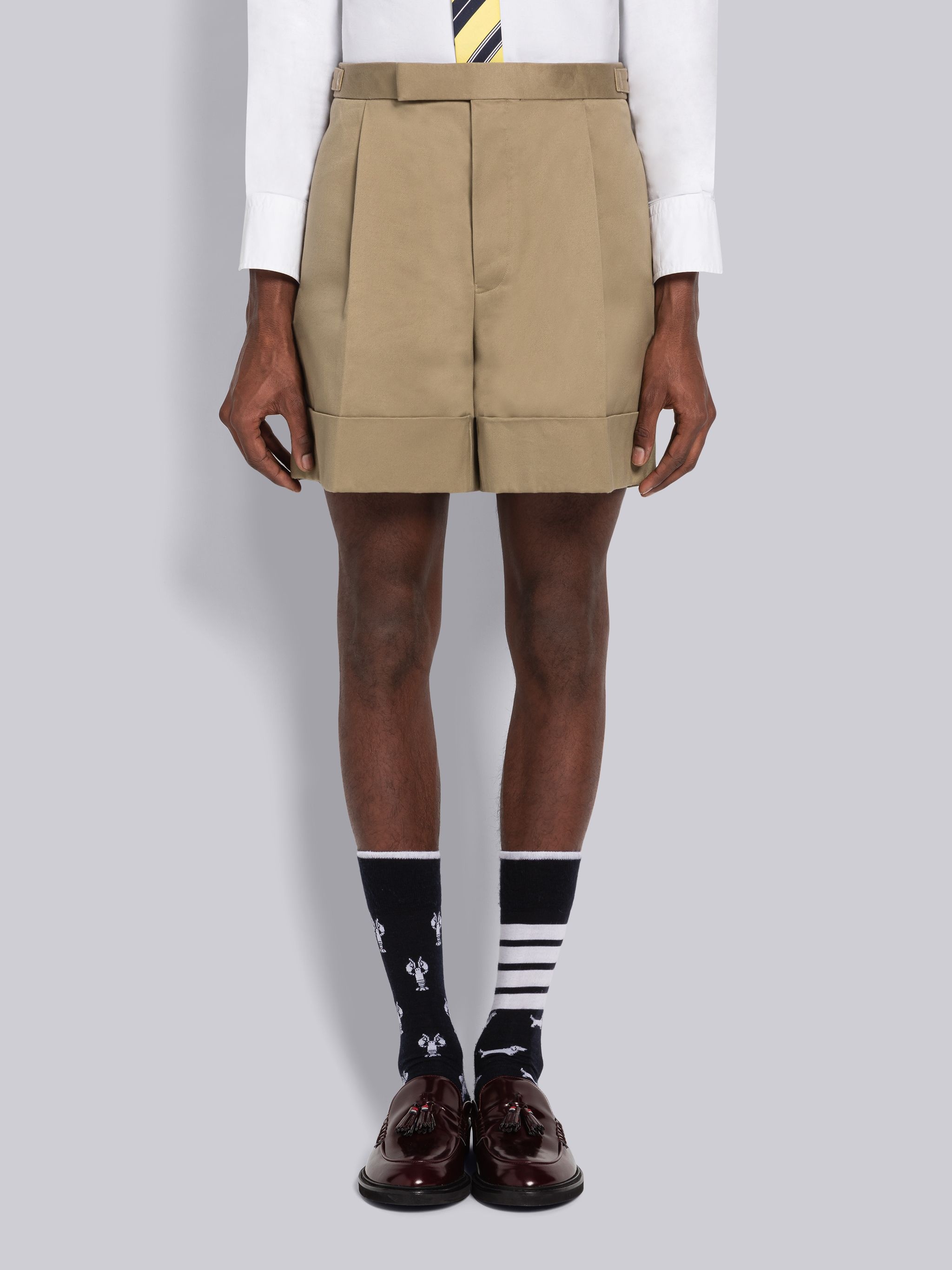 Cotton Twill Single Pleat Short - 1
