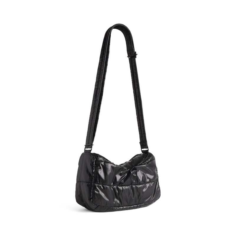 Men's Puffer Crossbody Bag in Black 3