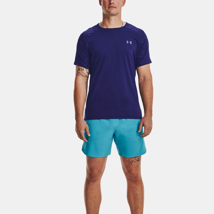 Under Armour Rush Emboss Short Sleeve T-Shirt 'Blue' 1376790-468 - 3